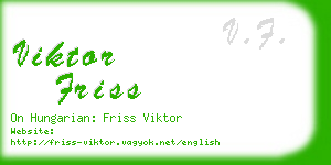 viktor friss business card